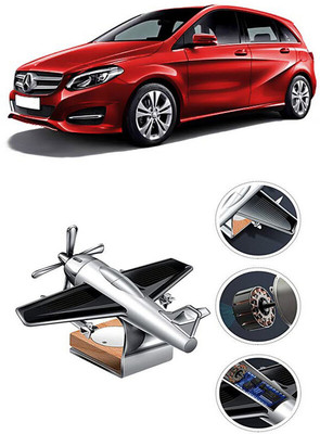 YUNEIK Car Solar Air Freshner Automatic Rotating Diffuser YK_SILVER-SINGLE-FAN-360(100 g)