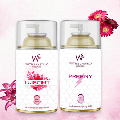 Wattle Castillo Tuiscint And Preeny Automatic Air Room Freshners Sprey For Suit Any Room Automatic Spray, Refill, Spray 300ml Air Freshener Refilled(2 x 265 ml)