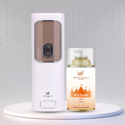 Wattle Castillo Automatic Room Air Freshener Dispenser + Kesari Refill 3000+ Automatic Spray WCL-265ml-Machine02-Kesari(265 ml)