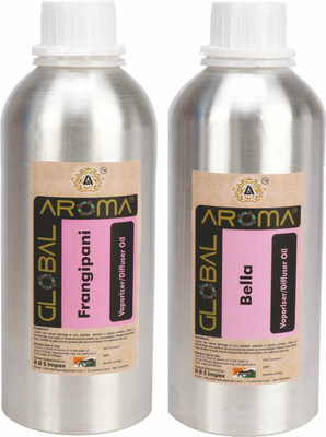 GLOBAL AROMA Fresh Aroma Oil, Diffuser FRANGIPANI-BELLA(2 x 125 ml)
