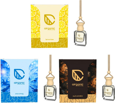 Airganic Aroma Swing Combo Offer: Lemon Bee, Oud wonder & Snow Smog Car Freshener Diffuser Aroma Swing Combo Offer: Lemon Bee, Oud wonder & Snow Smog | Aroma with Essential Oils in Glass Bottle with Wooden Diffuser Lid| Car Hanging Accessories| Car Accessories Interior(3 x 1 Units) Airganic Aroma Swing Combo Offer: Lemon Bee, Oud wonder & Snow Smog Car Freshener Diffuser Aroma Swing Combo Offer: Lemon Bee, Oud wonder & Snow Smog | Aroma with Essential Oils in Glass Bottle with Wooden Diffuser Lid| Car Hanging Accessories| Car Accessories Interior(3 x 1 Units)
