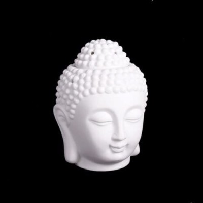 PeepalComm [Combo]g Premium Ceremic Buddha Aroma Oil Diffuser With 10 Pcs T-Light Candles,1 Aroma Oil, Diffuser Set(1 Units)