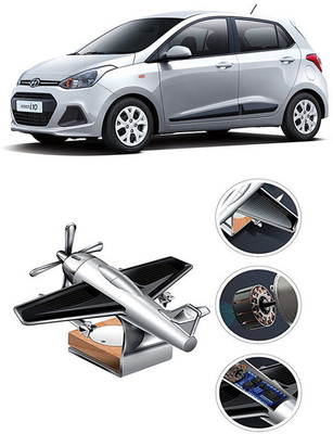 YUNEIK Car Solar Air Freshner Automatic Rotating Diffuser YK_SILVER-SINGLE-FAN-185(100 g)