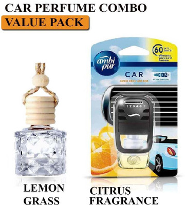 Ambipur Car Perfume Citrus Ac Vent Combo Pack with Essential Oil Air Freshener hanging Car Freshener Diffuser Air Freshener/Purifier Pur Toilet Real Perfume Oil Fresh Citrus & Lemon Grass long lasting Fragrance(7.5 ml) Ambipur Car Perfume Citrus Ac Vent Combo Pack with Essential Oil Air Freshener hanging Car Freshener Diffuser Air Freshener/Purifier Pur Toilet Real Perfume Oil Fresh Citrus & Lemon Grass long lasting Fragrance(7.5 ml)