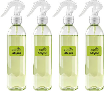 Ooplore Mogra Automatic Room Freshner Car Freshener Spray Natural Air freshener spray Mogra,(4 x 250 ml)