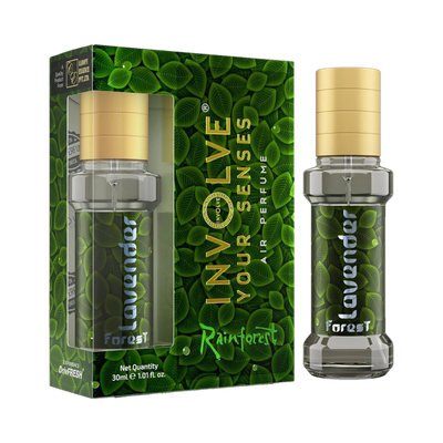 Involve Rainforest Lavender Spray Car Air Perfume | Car Freshener Spray Fine Fragrance Car Scent Air Freshener | Car accessories interior | Long-lasting fragrance | Car perfume (30 ml)(2 x 15 ml)