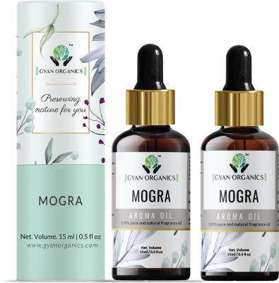 Gyan Organics Mogra Aroma Oil, Diffuser, Refill, Spray(2 x 15 ml)