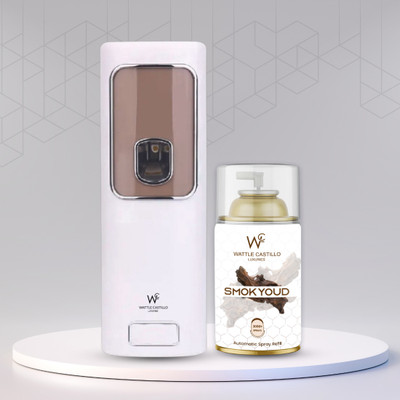 Wattle Castillo Automatic Room Air Freshener Dispenser + Smoky OUD Refill 3000+ Automatic Spray WCL-265ml-Machine02-Smoky OUD(265 ml)