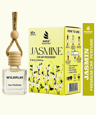 Wildplay Jasmine Hanging Car Perfume Car Freshener Diffuser Hanging Car Perfume(10 ml)