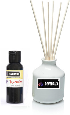 DEVERAUX Lavender Diffuser Set lavender 50ml Reed diffuser set.(3 x 0.33 Units)