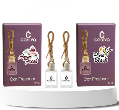 Cariiva AQUAFRESH-PUREBLACK Car Freshener Diffuser CR_02(2 x 10 ml)