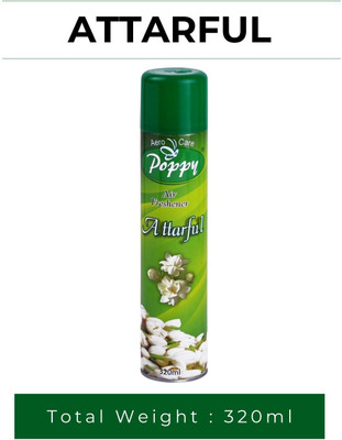 AEROCARE POPPY Attarful Air Freshener | Room Fragrant Spray | A Wave of Freshness Spray Attarful Air Freshener | Room Spray | A Wave of Freshness(320 ml)