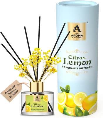 The Aroma Factory Citrus Lemon Diffuser Set Reed Diffuser Set (Citrus Lemon, 100ml Pack of 1)(100 ml)