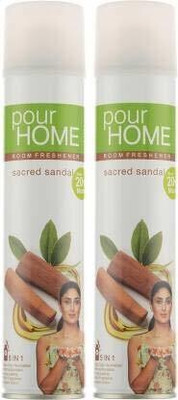  Pour Home sandal Car Freshener Spray Pour Home Room Freshener Sacred Sandal 270 Ml (Pack of 2) Spray(2 x 270 ml)