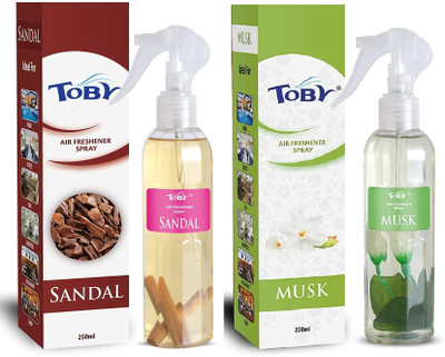 TOBY SANDAL , MUSK AIR FRESHENER Spray SANDAL , MUSK AIR FRESHENER(2 x 250 ml)