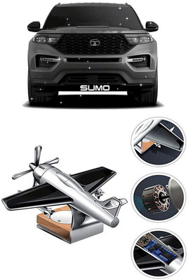 YUNEIK Car Solar Air Freshner Automatic Rotating Diffuser YK_SILVER-SINGLE-FAN-533(100 g)