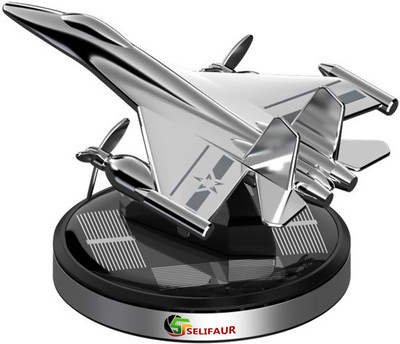 Selifaur Car Air Freshener Fighter Aeroplane Perfume Solar Power Plane Diffuser Aluminium Car Freshener Diffuser Fighter Aeroplane Air Freshener(5 ml)