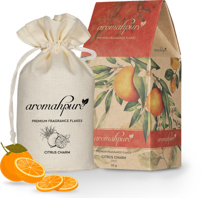 Aromahpure Premium Car Perfume Fragrance Flakes - Citrus Charm, Luxury Car Air Freshener Car Freshener Diffuser FLAKES(50 g)