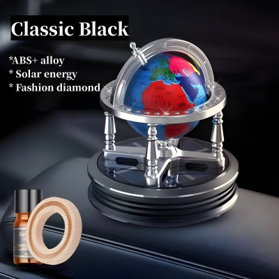Budwill ® Solar Globe Style Car Dashboard Perfume, Premium Quality And Aesthetic Diffuser Solar Rotating Globe Car Perfume(1 Units)