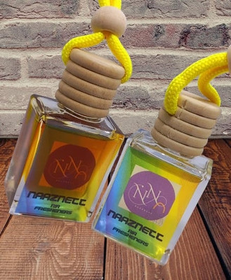 Naaznett Mystic Garden, Musk Car Freshener Diffuser, Diffuser Set Combo Pack of 2 Car Hanging Air Freshener POD Mystic Garden + Musk(2 x 10 ml)