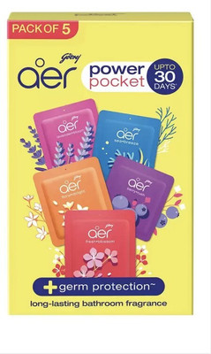 Godrej Morning Meadows, Violet Bloom, Lush Green, Petal Pink, Tangy Delight Diffuser aer Pocket(5 x 1 Units)