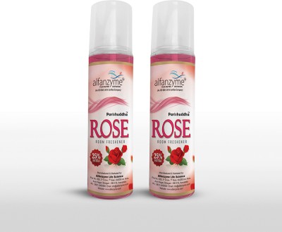 ALFANZYMEPARISHUDDHA Water Based Rose Room Freshener (Pack of 2), Elegant & Delightful home Ambiance Spray(2 x 250 ml)