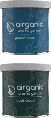 Airganic Aroma Gel Can Combo- Dusk Cloud & Glacier Blue Air Car Freshener Blocks Aroma Gel Can Combo- Dusk Cloud & Glacier Blue Air Car Freshener(2 x 1 Units)
