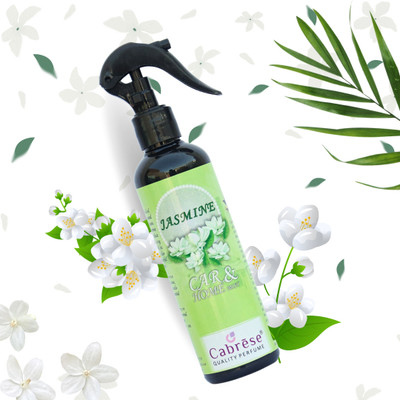 CABRESE Jasmine Car Freshener Spray Black bottle packaging premium room freshener(250 ml)