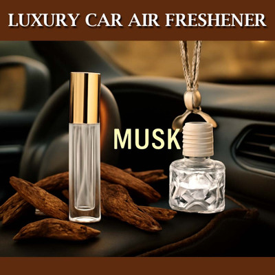 WINKCART Perfume Hanging Combo–Air Freshener for Car Interior Musk Fragrance Car Freshener Spray, Aroma Oil, Diffuser Essential Oil Car Diffuser Perfume Spray Combo Value Pack with Car Hanging Air Freshener Diffuser(2 x 8 ml)