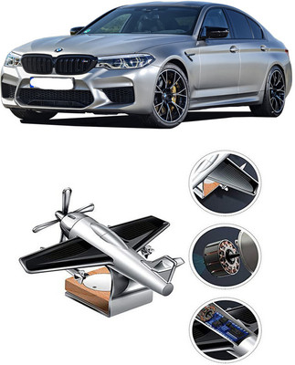 YUNEIK Car Solar Air Freshner Automatic Rotating Diffuser YK_SILVER-SINGLE-FAN-66(100 g)