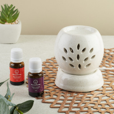Asian Aura Ceramic Electric Aroma Diffuser Diffuser Set Electric Aroma(20 ml)