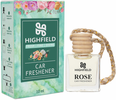 HIGHFIELD Rose Room & Car Air Freshener Car Freshener Diffuser Rose Car Freshener | Long-Lasting Fragrance(10 ml)