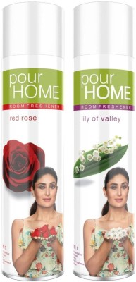 POUR HOME Red Rose & Lily of Valley Room Air Freshener Spray Spray(220 ml)