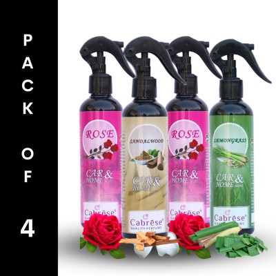 CABRESE Rose, Rose, Sandalwood, Lemongrass Spray(4 x 250 ml)