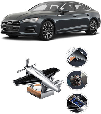YUNEIK Car Solar Air Freshner Automatic Rotating Diffuser YK_SILVER-SINGLE-FAN-5(100 g)