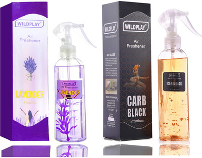 Formless carb balck, lavender Spray Lavender 250ml room freshener 1pc. and Carb Black 250ml room freshener 1pc.(2 x 125 ml)