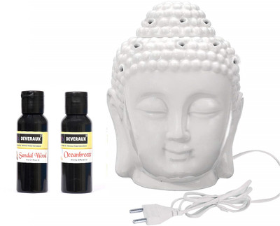 DEVERAUX ocean Breeze, sandal Diffuser Set Bodha electric ceremicdiffuser(3 x 6.67 ml)