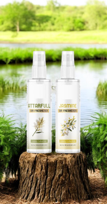 Influtive Air Freshner Attarfull & Jasmine for Home, Car, Hotel Rooms & Office Spray Car Freshener Spray Air Freshener Luxury Collection in Combo Set Original Attarfull+Jasmine For Home, Car, Hotel Rooms & Office Spray (100ml+100ml)-120(2 x 100 ml)
