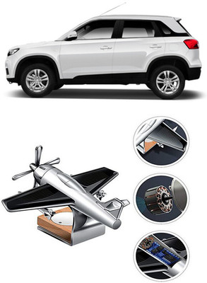 YUNEIK Car Solar Air Freshner Automatic Rotating Diffuser YK_SILVER-SINGLE-FAN-345(100 g)