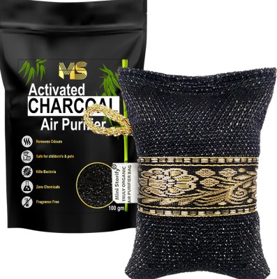 Mini Storify Truly Organic Non-Electric Air Purifier Charcoal Bag 100g& Scent Free , Natural odor absorber Diffuser(1 Units)