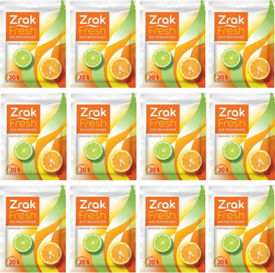 Zrak Fresh (Oranges'N'Lemons) Car Freshener Blocks Pocket Air Freshener(12 x 10 g)