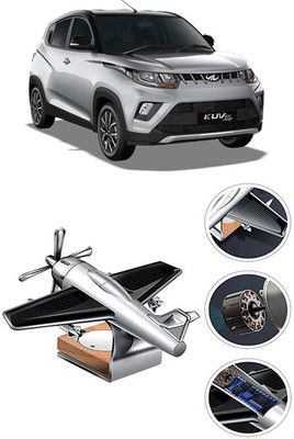 YUNEIK Car Solar Air Freshner Automatic Rotating Diffuser YK_SILVER-SINGLE-FAN-267(100 g)