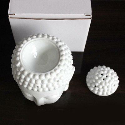 PeepalComm [Combo]M Premium Ceremic Buddha Aroma Oil Diffuser With 10 Pcs T-Light Candles,1 Aroma Oil, Diffuser Set [ Combo Pack ] Aroma Oil Buddha Diffuser With 1 Pack Of 10 Pcs T-Light Candles & 1 10 Ml High Scented Aroma Oil Set For All Air Freshner ( Best For Gift ) E(1 Units)