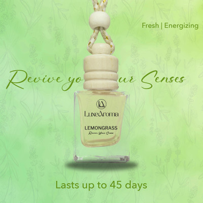 Luxe Aroma Lemongrass Diffuser Lemongrass Hanging Car Perfume(10 ml)