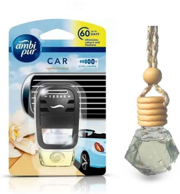 Ambipur Car Perfume Ambipure Vanilla fragrance with essential oil diffuser hanging Diffuser Air Freshener(7.5 ml)