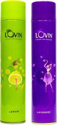 LOVIN Lemon, Lavender Luxury Air freshener Spray(2 x 125 g)