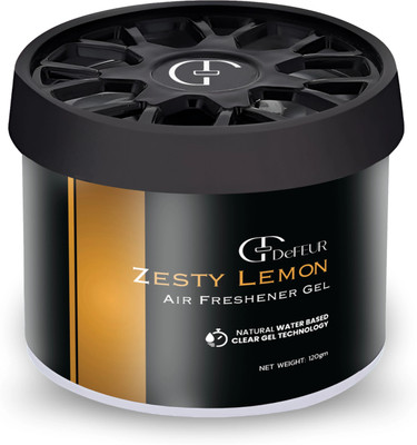 DeFEUR Zesty Lemon Car Freshener Diffuser Bright Lemon, Bergamot Zesty Citrus, Green Accords Tart Freshness(120 g)