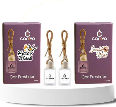 Cariiva PUREBLACK-SANDALWOOD Car Freshener Diffuser CR_02(2 x 10 ml)