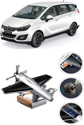 YUNEIK Car Solar Air Freshner Automatic Rotating Diffuser YK_SILVER-SINGLE-FAN-269(100 g)
