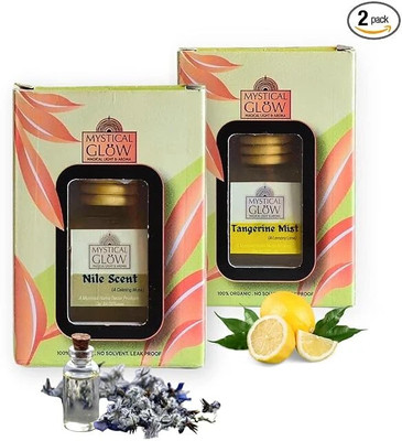Mystical Glow Natural Diffuser Air freshener Nile Scent (Egyptian Musk) & Tangerine Mist (FreshLemon)Combo Pack of 2(2 x 8 ml)
